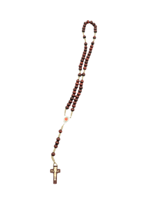 Różaniec św. Michała Archanioła - ciemny brązowy