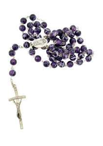 Różaniec św. Michała Archanioła - łańcuszek - fioletowy