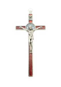 Krzyż św. Benedykta - czerwony